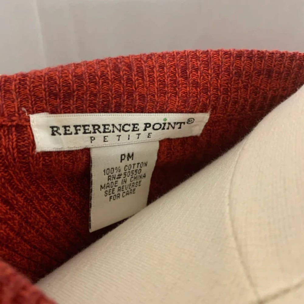 Reference Point Size Medium Petite Orange Red Cot… - image 6